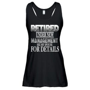 Retired Under New Management Ask Spouse For Details Ladies Essential Flowy Tank