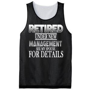 Retired Under New Management Ask Spouse For Details Mesh Reversible Basketball Jersey Tank