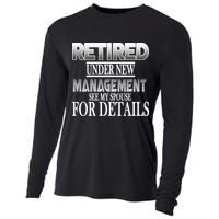 Retired Under New Management Ask Spouse For Details Cooling Performance Long Sleeve Crew