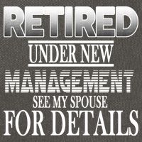 Retired Under New Management Ask Spouse For Details Cotton Canvas Backpack