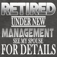 Retired Under New Management Ask Spouse For Details Vector Backpack