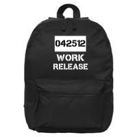 Retirement Date Work Release Jail Prison Personalize  16 in Basic Backpack