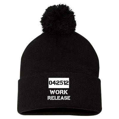 Retirement Date Work Release Jail Prison Personalize  Pom Pom 12in Knit Beanie