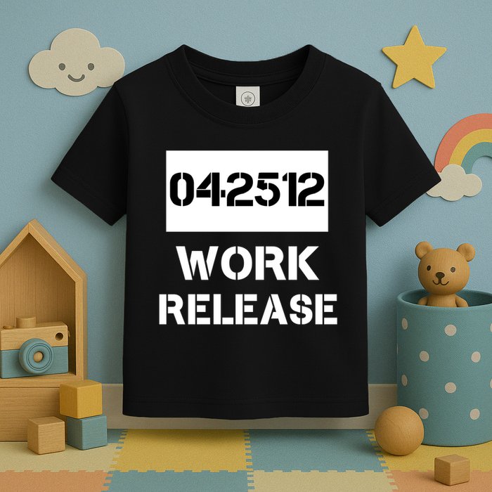 Retirement Date Work Release Jail Prison Personalize  Toddler T-Shirt