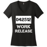 Retirement Date Work Release Jail Prison Personalize  Women's V-Neck T-Shirt