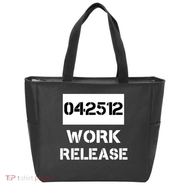 Retirement Date Work Release Jail Prison Personalize  Zip Tote Bag