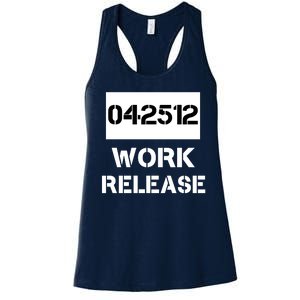 Retirement Date Work Release Jail Prison Personalize  Women's Racerback Tank