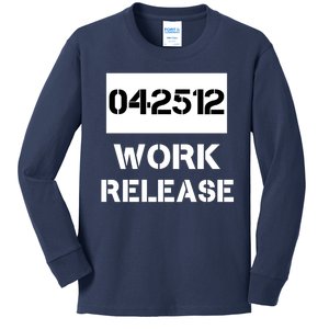 Retirement Date Work Release Jail Prison Personalize  Kids Long Sleeve Shirt