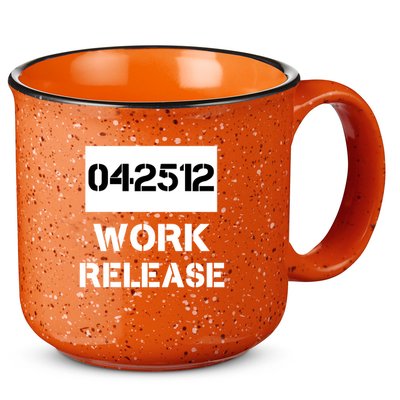 Retirement Date Work Release Jail Prison Personalize  15oz Campfire Ceramic Mug