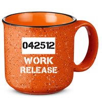 Retirement Date Work Release Jail Prison Personalize  15oz Campfire Ceramic Mug