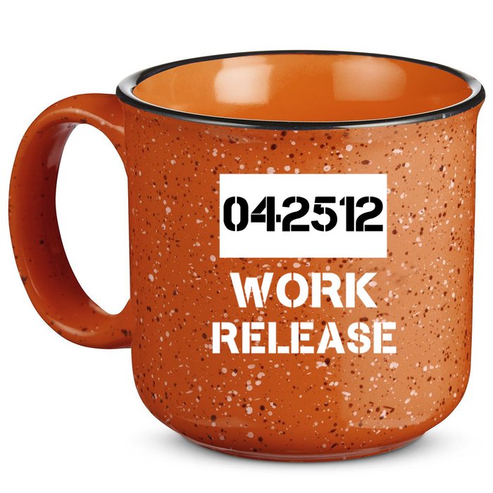 Retirement Date Work Release Jail Prison Personalize  15oz Campfire Ceramic Mug