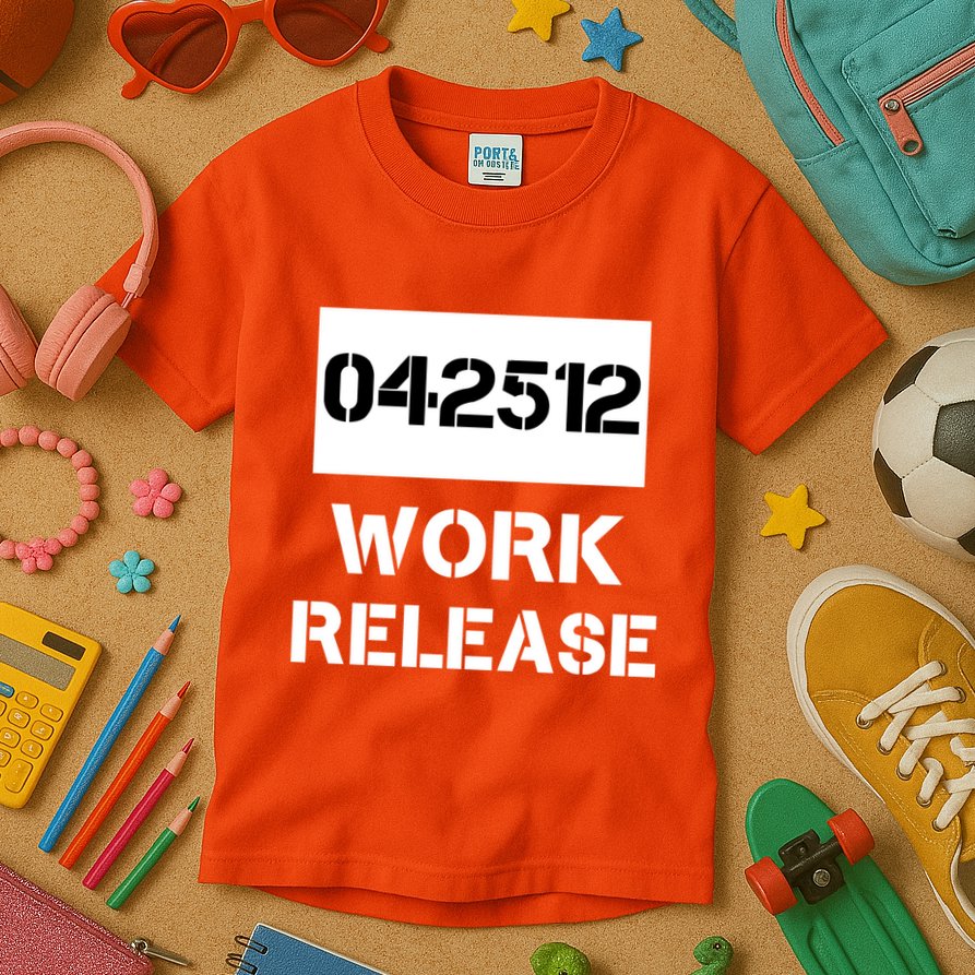 Retirement Date Work Release Jail Prison Personalize  Kids T-Shirt