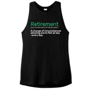 Retirement Fishing Definition  Ladies PosiCharge Tri-Blend Wicking Tank