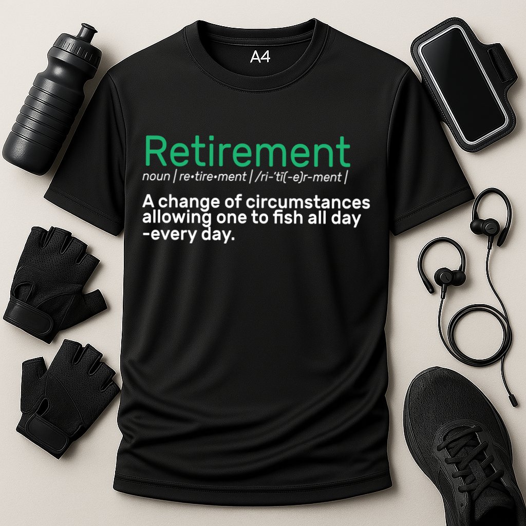 Retirement Fishing Definition  Performance Shirt