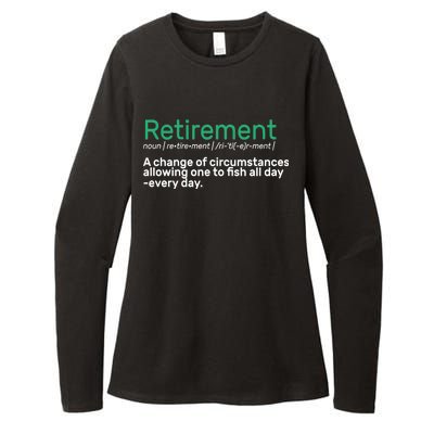 Retirement Fishing Definition  Womens CVC Long Sleeve Shirt