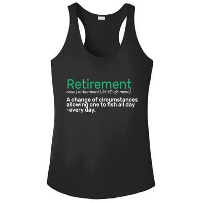 Retirement Fishing Definition  Ladies PosiCharge Competitor Racerback Tank
