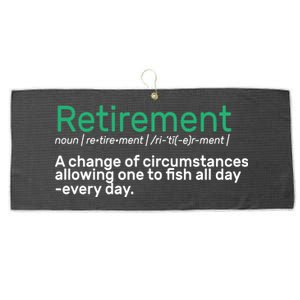 Retirement Fishing Definition  Large Microfiber Waffle Golf Towel