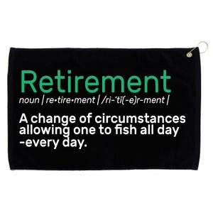 Retirement Fishing Definition  Grommeted Golf Towel