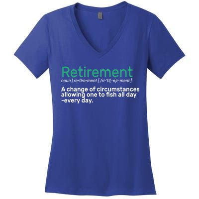 Retirement Fishing Definition  Women's V-Neck T-Shirt