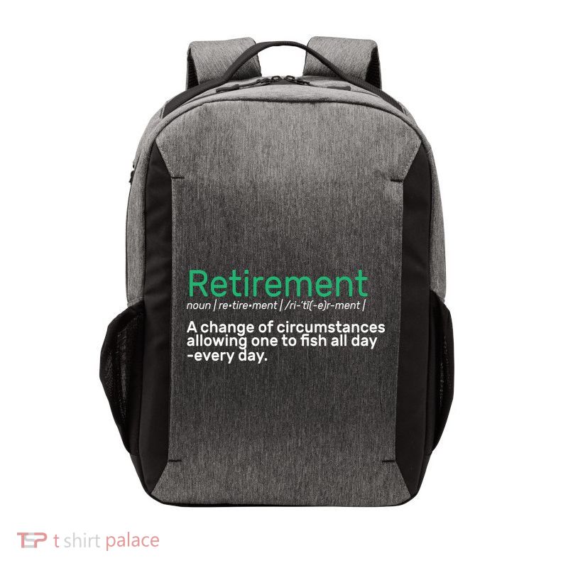 Retirement Fishing Definition  Vector Backpack