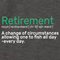 Retirement Fishing Definition  Vector Backpack