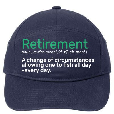 Retirement Fishing Definition  7-Panel Snapback Hat