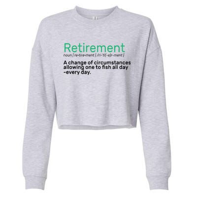 Retirement Fishing Definition  Cropped Pullover Crew