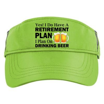 Retirement Plan Drinking Beer Adult Drive Performance Visor