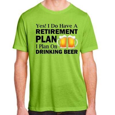 Retirement Plan Drinking Beer Adult ChromaSoft Performance T-Shirt