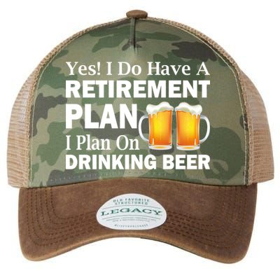 Retirement Plan Drinking Beer Legacy Tie Dye Trucker Hat