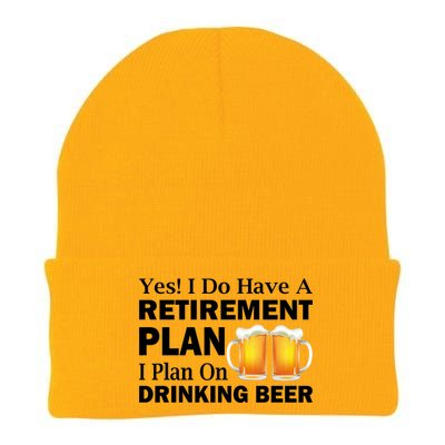 Retirement Plan Drinking Beer Knit Cap Winter Beanie