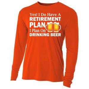 Retirement Plan Drinking Beer Cooling Performance Long Sleeve Crew