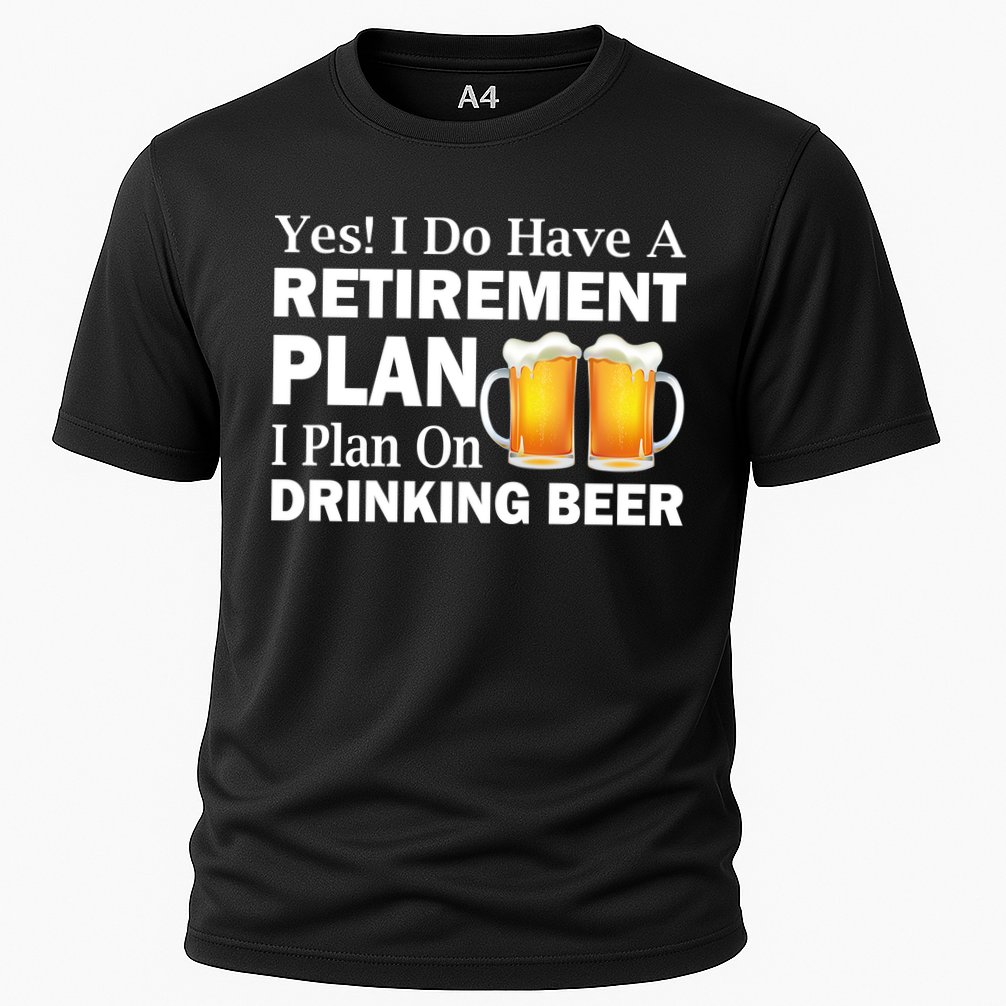 Retirement Plan Drinking Beer Cooling Performance Crew T-Shirt