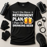 Retirement Plan Drinking Beer Cooling Performance Crew T-Shirt