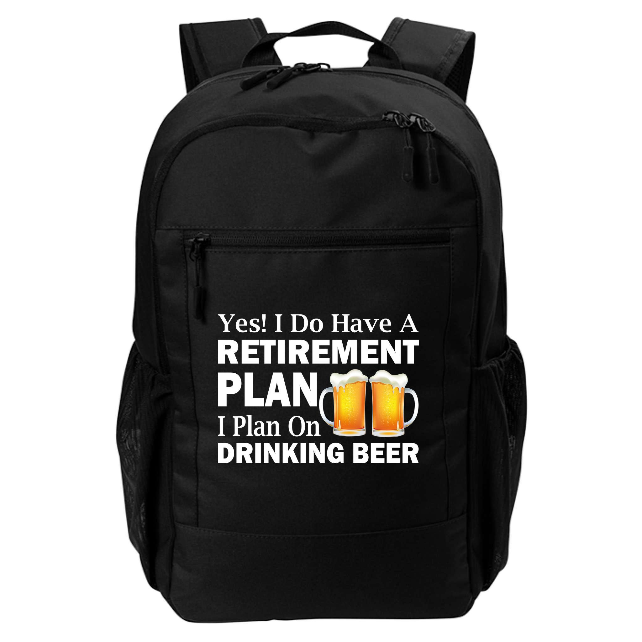 Retirement Plan Drinking Beer Backpack