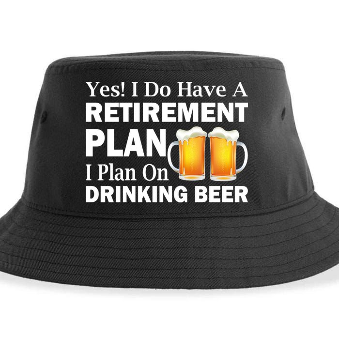 Retirement Plan Drinking Beer Sustainable Bucket Hat