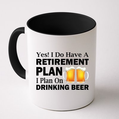 Retirement Plan Drinking Beer Mug