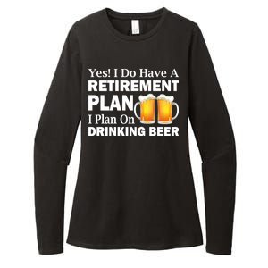 Retirement Plan Drinking Beer Womens CVC Long Sleeve Shirt