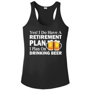 Retirement Plan Drinking Beer Ladies PosiCharge Competitor Racerback Tank