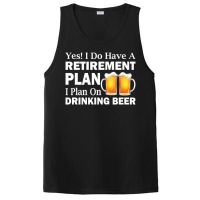 Retirement Plan Drinking Beer PosiCharge Competitor Tank