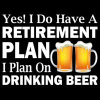 Retirement Plan Drinking Beer Wool Snapback Cap