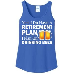 Retirement Plan Drinking Beer Ladies Essential Tank