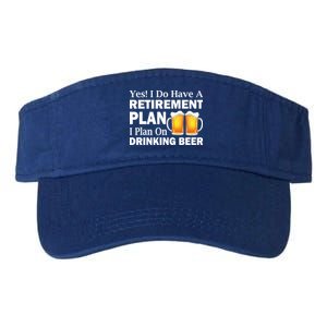 Retirement Plan Drinking Beer Valucap Bio-Washed Visor