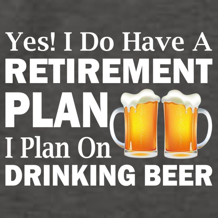 Retirement Plan Drinking Beer Vector Backpack