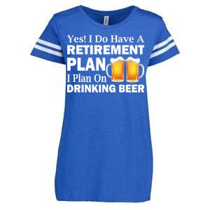 Retirement Plan Drinking Beer Enza Ladies Jersey Football T-Shirt