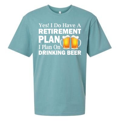 Retirement Plan Drinking Beer Sueded Cloud Jersey T-Shirt