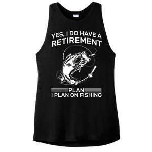 Retirement Plan Fishing Ladies PosiCharge Tri-Blend Wicking Tank