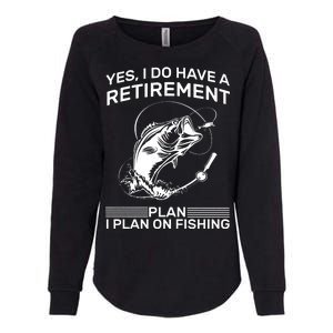 Retirement Plan Fishing Womens California Wash Sweatshirt