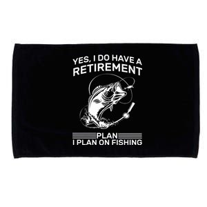 Retirement Plan Fishing Microfiber Hand Towel