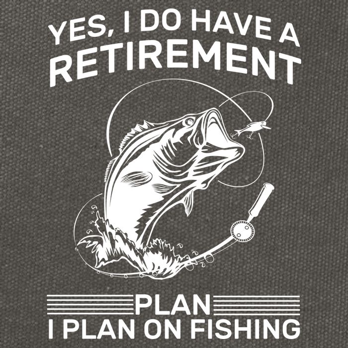 Retirement Plan Fishing Cotton Canvas Backpack